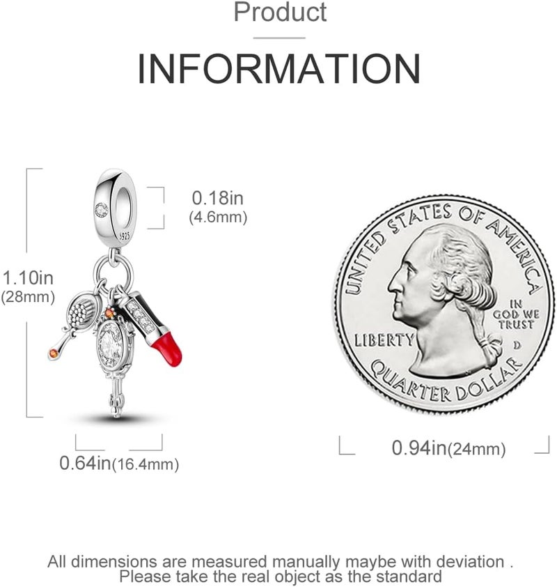 Hapour Store 925 Sterling Silver Charms for Bracelets Necklace European Jewelry Pendant Beads Charm for Women Mom - Image 3